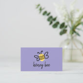 Carte De Visite Abeille à miel simple pourpre (Debout devant)