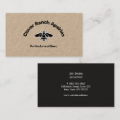 Carte De Visite Abeille Apée Bumblebee Logo Nature (Devant / Derrière)