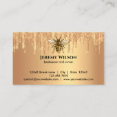 Carte De Visite Abeille Apiariste Ferme d'abeilles Honeycomb (Dos)