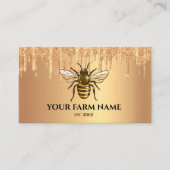 Carte De Visite Abeille Apiariste Ferme d'abeilles Honeycomb (Devant)