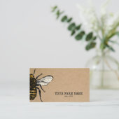 Carte De Visite Abeille Apiariste Ferme d'abeilles Honeycomb (Debout devant)