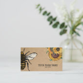 Carte De Visite Abeille Apiariste Ferme d'abeilles Honeycomb (Debout devant)