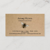 Carte De Visite Abeille Apiariste Ferme d'abeilles Honeycomb (Dos)