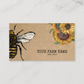 Carte De Visite Abeille Apiariste Ferme d'abeilles Honeycomb (Devant)