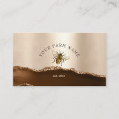 Carte De Visite Abeille Apiariste Ferme d'abeilles Honeycomb (Devant)