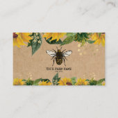 Carte De Visite Abeille Apiariste Ferme d'abeilles Honeycomb Bu (Devant)