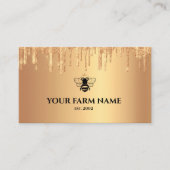 Carte De Visite Abeille Apiariste Ferme d'abeilles Honeycomb Bu (Devant)