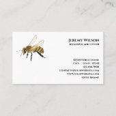 Carte De Visite Abeille Apiariste Ferme d'abeilles Honeycomb Sq (Dos)