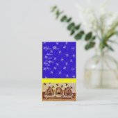 Carte De Visite ABEILLE ,APICULTURE ,bleu (Debout devant)
