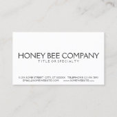 Carte De Visite abeille au miel (Dos)