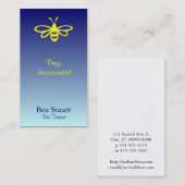 Carte De Visite Abeille [citron] sur le gradient [ciel] (Devant / Derrière)