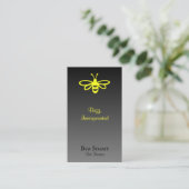Carte De Visite Abeille [citron] sur le gradient [noir] (Debout devant)