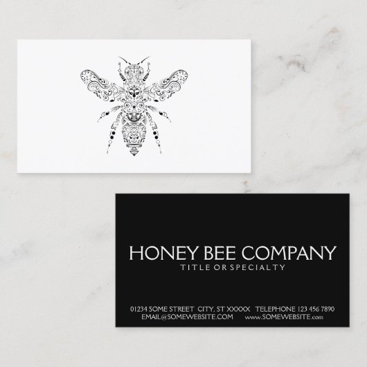 Carte De Visite abeille de beauté (Devant / Derrière)
