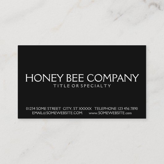 Carte De Visite abeille de beauté (Dos)