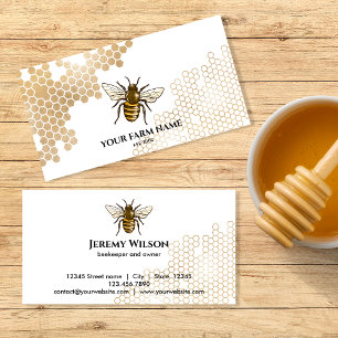 Carte De Visite Abeille de miel Abeille apiculteur Apiariste abeil