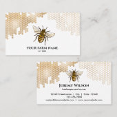 Carte De Visite Abeille de miel Abeille apiculteur Apiariste abeil (Devant / Derrière)