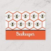 Carte De Visite Abeille de miel apiculteur (Devant)