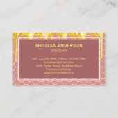 Carte De Visite Abeille de miel de miel rose Dusty (Dos)