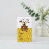 CARTE DE VISITE ABEILLE DE MIEL, MONOGRAMME DE JOINT DE CIRE DE (Debout devant)