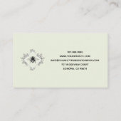 Carte De Visite Abeille de Miel plante Avec Logo Floral (Dos)