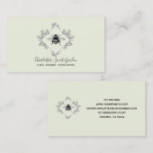 Carte De Visite Abeille de Miel plante Avec Logo Floral (Devant / Derrière)