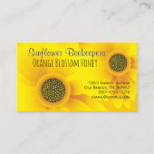 Carte De Visite Abeille de tournesol jaune Miel (Devant)
