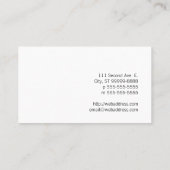 Carte De Visite Abeille d'impression typographique (Dos)