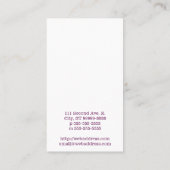 Carte De Visite Abeille d'impression typographique (Dos)