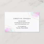 Carte De Visite abeille dorée sur parties scintillant FAUX couleur (Dos)