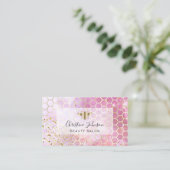 Carte De Visite abeille dorée sur parties scintillant FAUX couleur (Debout devant)