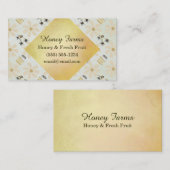 Carte De Visite Abeille et fleur de miel (Devant / Derrière)