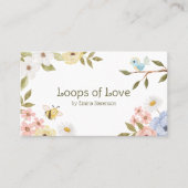 Carte De Visite Abeille et oiseaux floraux mignons en bois (Devant)