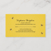 Carte De Visite Abeille faite main (Dos)