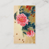 Carte De Visite Abeille fraîche de fleur de rose d'aquarelle de (Dos)
