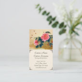 Carte De Visite Abeille fraîche de fleur de rose d'aquarelle de (Debout devant)