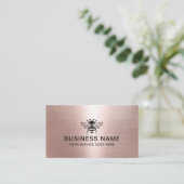 Carte De Visite Abeille Miel Apiary Miel Rose Or (Debout devant)