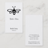 Carte De Visite Abeille [noir] (Devant / Derrière)
