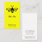 Carte De Visite Abeille [noir] (Devant / Derrière)