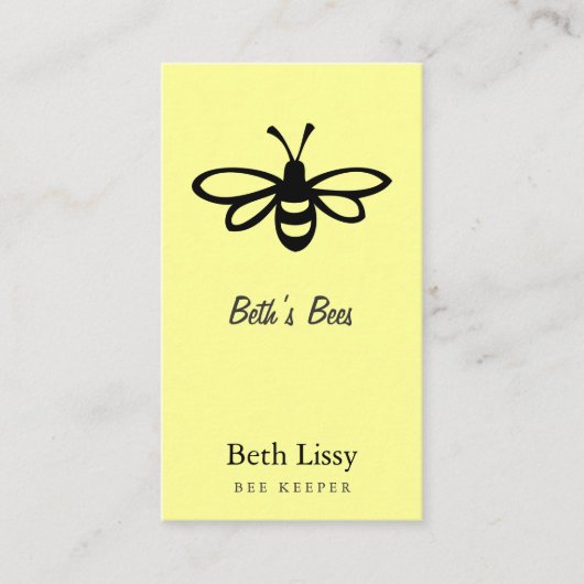 Carte De Visite Abeille [noir] (Devant)