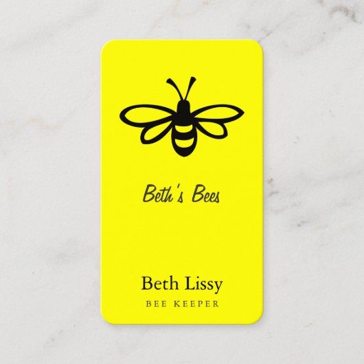 Carte De Visite Abeille [noir] (Devant)