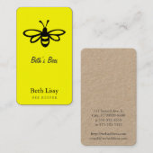 Carte De Visite Abeille [noir] (Devant / Derrière)