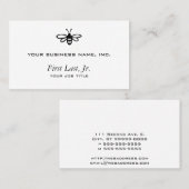 Carte De Visite Abeille [noir] (Devant / Derrière)