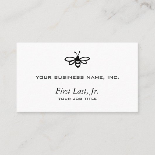Carte De Visite Abeille [noir] (Devant)