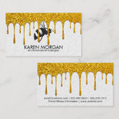 Carte De Visite Abeille | Peigne | Déchets de miel (Devant / Derrière)