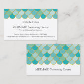 Carte De Visite ♥ Abeille * Plage de natation MERMAID* Balances de (Devant / Derrière)