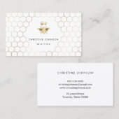 Carte De Visite abeille royale hexagone (Devant / Derrière)