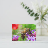 Carte De Visite Abeille sur l'ATC de verveine (Debout devant)