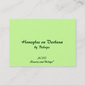 Carte De Visite Abeille sur l'ATC de verveine (Dos)