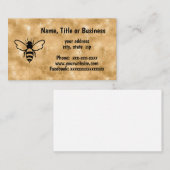 Carte De Visite Abeille sur nid d'abeille arrière - plan (Devant / Derrière)