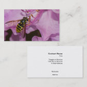 Carte De Visite Abeille sur une fleur violette (Devant / Derrière)